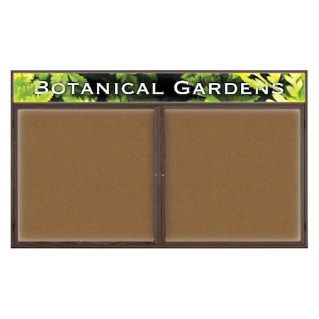 United Visual Products Open Faced Traditional Corkboard, 48x36" UV642A-BLACK-PEARL